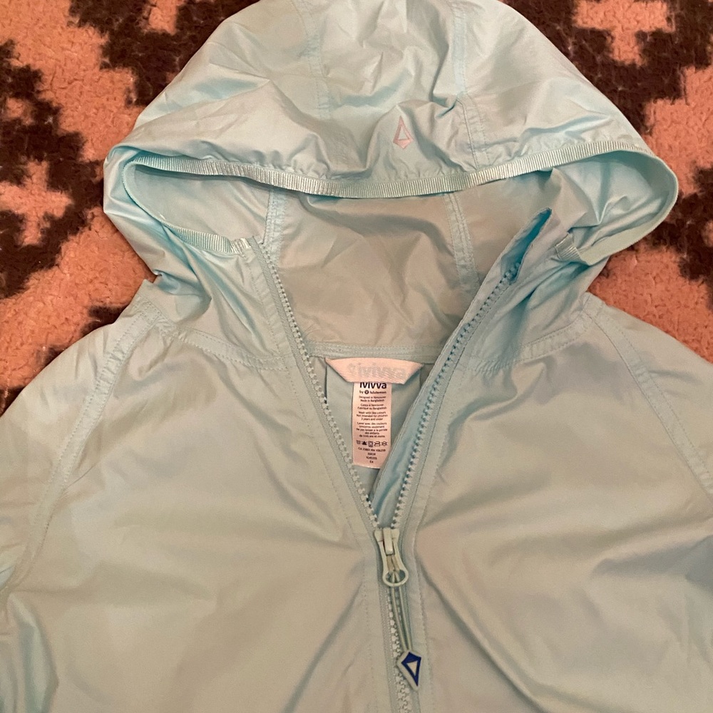Blue rain jacket